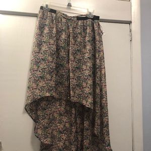 High low floral skirt